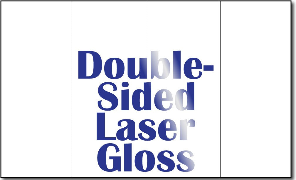 8 1/2" x 14" 4 Panel 38lb Bond Laser Gloss Brochure Paper - 250 Brochures