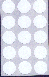 Round Sheets White Brochure Seals, measure (3/4" Round) , compatible with copier,inkjet and laser , matte both sides