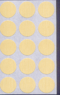 Round Seals Yellow Brochure Seals, measure (3/4" Round) , compatible with copier,inkjet and laser , matte both sides