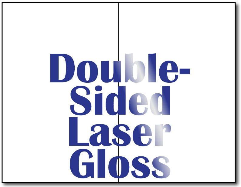38lb Laser Gloss Bifold Brochures  measure 8 1/2" x 11".