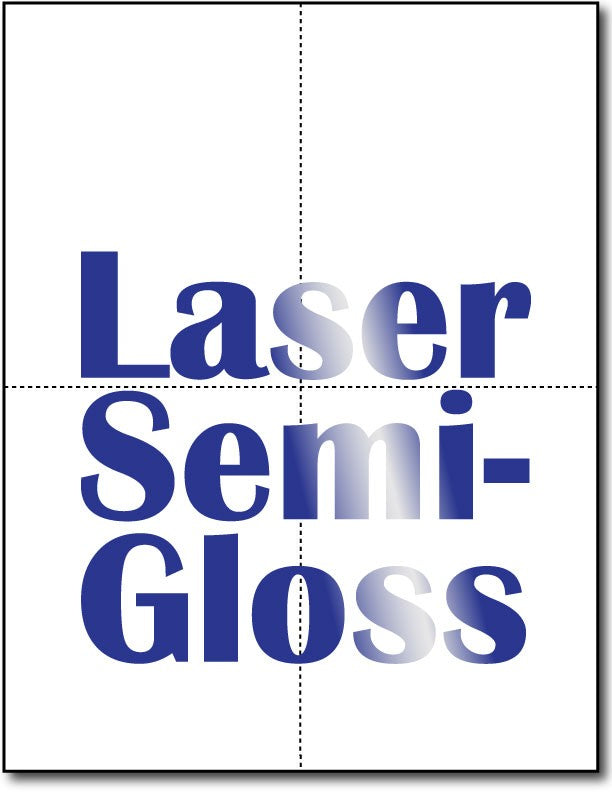 4 Microperforated Laser Semi-Gloss Postcards  on an 8 1/2" x 11" Sheet.