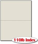 2 Microperforated Index Grey Postcards on an 8 1/2" x 11" Sheet.