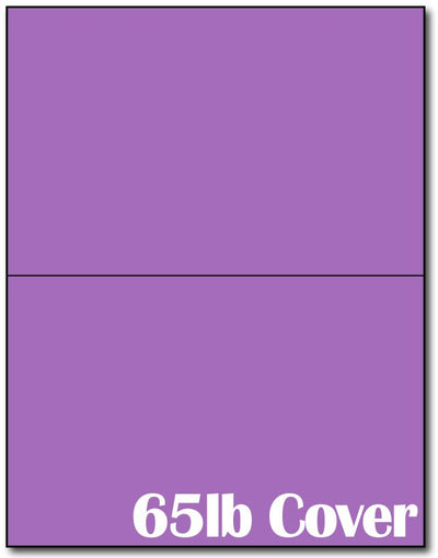 2  Jumbo Microperforated Planetary Purple Postcards on an 8 1/2" x 11" Sheet.