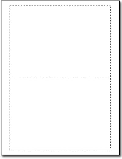 65lb Microperforated Blank White Postcards measure 5" x 7".