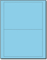 65 lb 2-Up Bright Blue  Postcards, measure (5" x 7") , compatible  with copier, Inkjet and laser, Matte Both sides