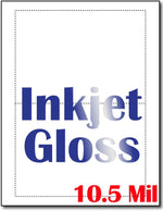 10.5 mil Inkjet - 4 postcard  , measure(5" X 7"), compatible with inkjet, full gloss