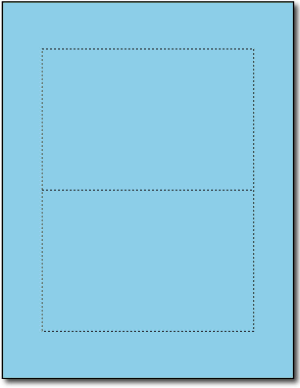 Blank Postcards (2up) | Bright Blue | 4" x 6" (65lb Cover)