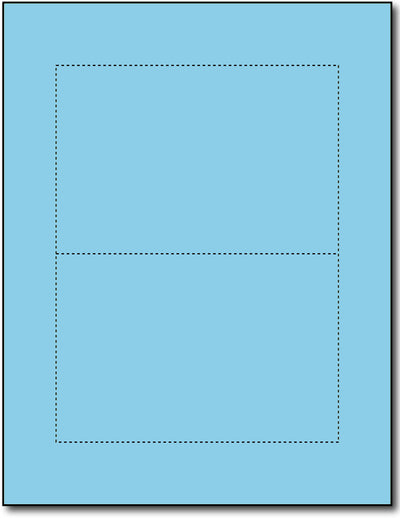 Blank Postcards (2up) | Bright Blue | 4" x 6" (65lb Cover)