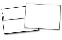 White Half Fold (4 7/8" x 3 3/8") Greeting Cards & Envelopes - 40 Sets, compatible with inkjet and laser