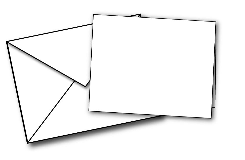 2 5/8 X 3 1/2 Cards With Envelopes - (80lb Cover / White)