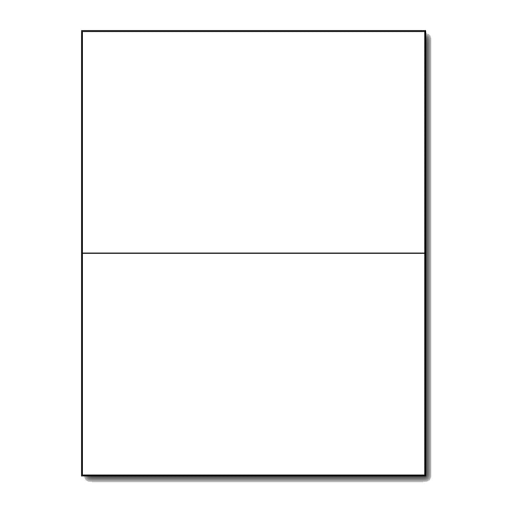 Blank Half Fold Card - 5 1/2" x 8 1/2" - 100lb | White | Matte