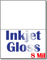 8 mil Inkjet Gloss Half Fold Greeting Postcards, measure (4 1/4" x 5 1/2") , compatible  with inkjet, Full Gloss