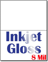 8 mil Inkjet Gloss Half Fold Greeting Postcards, measure (4 1/4" x 5 1/2") , compatible  with inkjet, Full Gloss