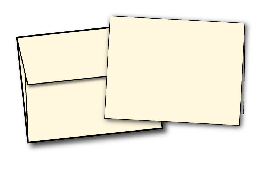 4 1/4 X 5 1/2 Cards With Envelopes - (80lb Cover / Cream)