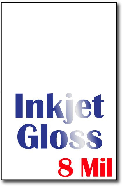 9 mil Inkjet Gloss cards, size A6, measure (4 5/8" x 6 1/4") , compatible  with inkjet, Full Gloss