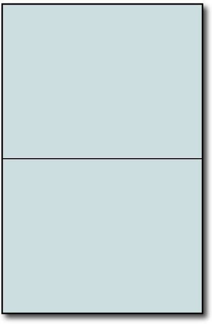 Blue Single Invitations on an 8 1/2" x 5 1/2" sheet.