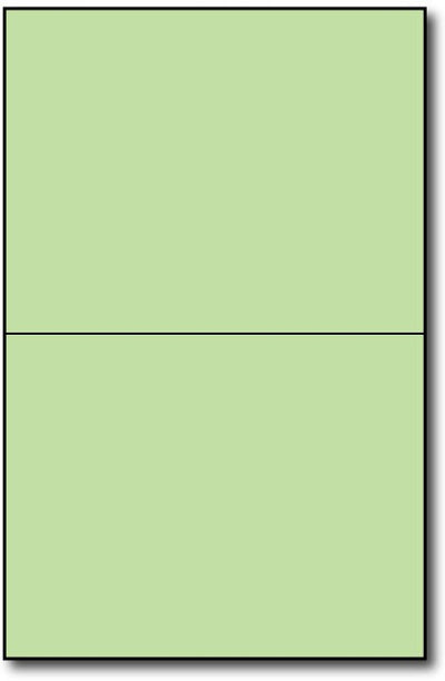 Green Single Invitations on an 8 1/2" x 5 1/2" sheet.