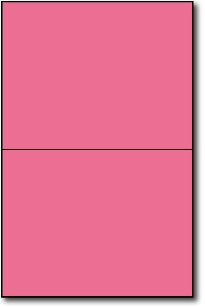 Pink  Single Invitations on an 8 1/2" x 5 1/2" sheet.