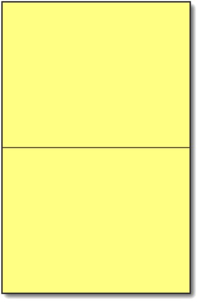 Yellow Single Invitations on an 8 1/2" x 5 1/2" sheet.