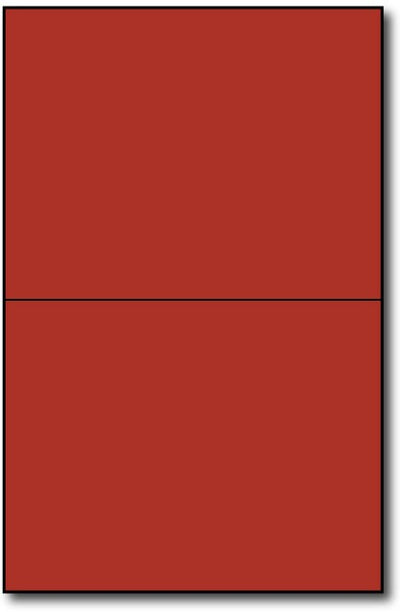 Holiday Red  Single Invitationson an 8 1/2" x 5 1/2" sheet.