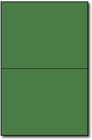 Holiday Green  Single Invitations on an 8 1/2" x 5 1/2" sheet.