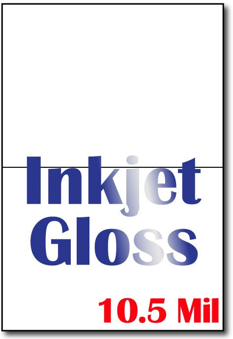 10.5 mil Inkjet Gloss , size A6, measure(8 1/2" x 11"), compatible with inkjet, full gloss