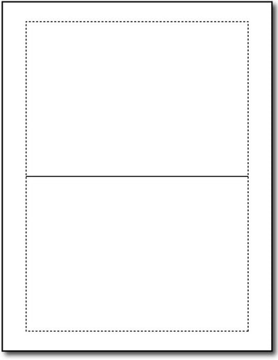 80lb Microperforated White Greeting Cards, Print to the Edge.