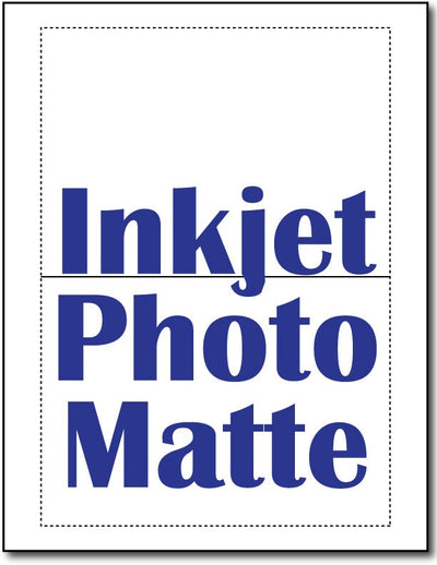 90lb Microperforated Inkjet Photo Matte 5" x 7"  Greeting Cards, Print-to-the-Edge.