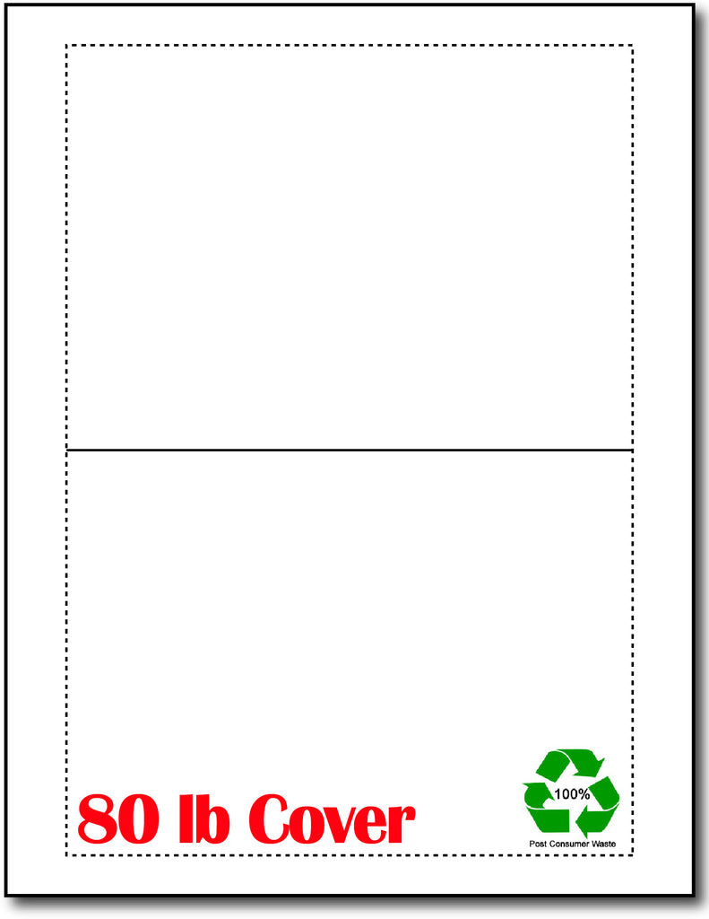Blank Folding Cards - 5 X 7 | Print-to-Edge (80lb | Recycled)