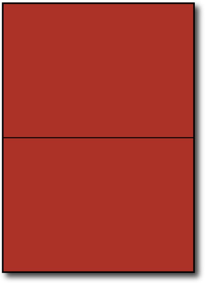65lb Microperforated 5" x 7"  Holiday Red Greeting Cards.