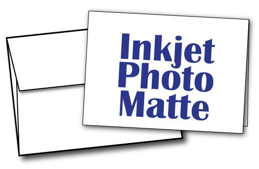 5" X 7" - Blank Inkjet Photo Matte Card Sets - 40 Cards & Envelopes