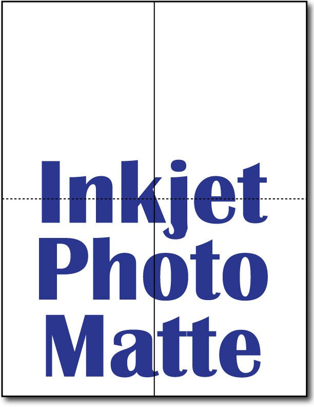 90lb 2 Microperforated Inkjet Photo Matte Greeting Cards.