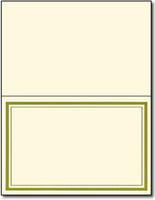 Cream Half Fold Card - 8.5 x 5.5 | 65lb (Gold Foil Frame)
