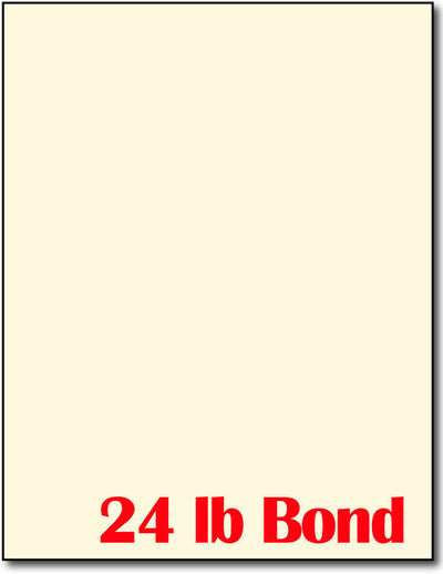 Cream Monarch Paper (7.25 x 10.5 inch) - 24lb Bond