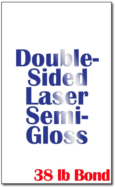 Cardstock, 8 1/2 x 14, 38lb Bond Laser Semi-gloss - 250 Sheets