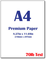White A4 Paper (8.27" x 11.69") | 28lb Bond