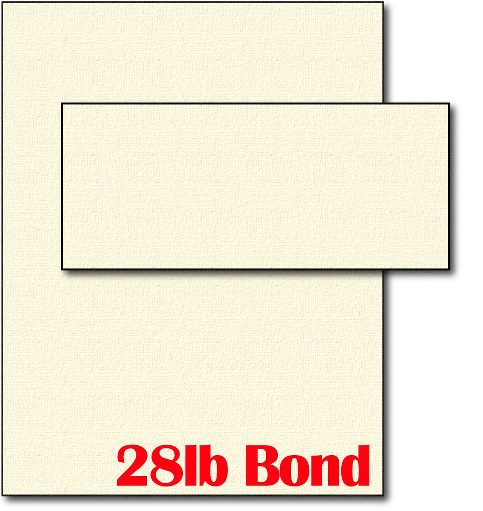 28lb Bond Cream Linen Paper & Envelopes - 40 Sets