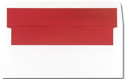 24lb, #10 Red Foil Lined Business Size Envelope.