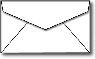 24lb White, Mini 4 1/2" x 3" Envelopes.