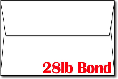 28lb White, Bond A9 8 3/4" x 5 3/4" Envelopes.