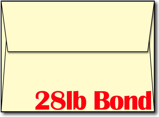 Ivory A7 Envelopes - 5 1/4" X 7 1/4" - (Square Flap | 28lb)