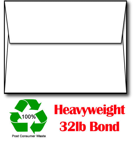 Recycled Envelopes - 4 3/8" X 5 3/4" | (A2) White - 32lb