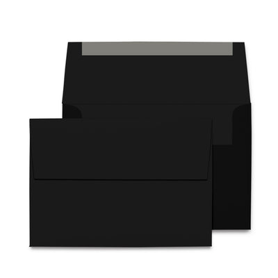 Black A9 Envelopes - 5 3/4" X 8 3/4" - (Square Flap | 28lb)