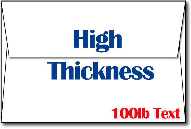 Thick A9 Envelopes - 100lb Text - (Color: White)