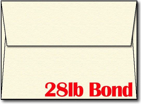 24lb Linen Cream A7 5 1/4" x 7 1/4" Envelope.