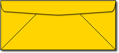 Yellow #10 Envelope - 4 1/8" x 9 1/2" - (24lb Bond)