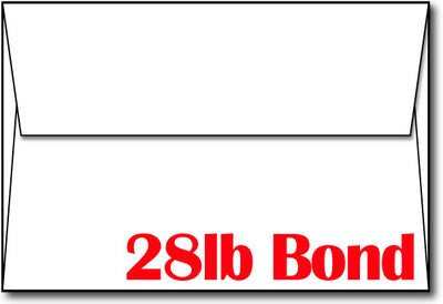 A8 White Envelopes - 5 1/2" X 8 1/8" - (28lb Bond)