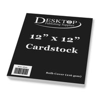 Black Square Cardstock - 12" x 12" - 80lb Cover