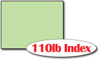 Single Flat Cards, 4 1/4" x 5 1/2" Green - 1000 Flat Cards