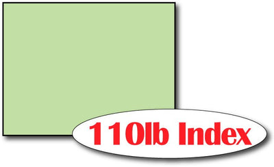 Single Flat Cards, 4 1/4" x 5 1/2" Green - 1000 Flat Cards